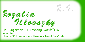 rozalia illovszky business card